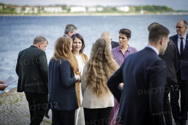 The Foreign Ministers of the Council of the Baltic Sea States appear for a family photo in Wismar