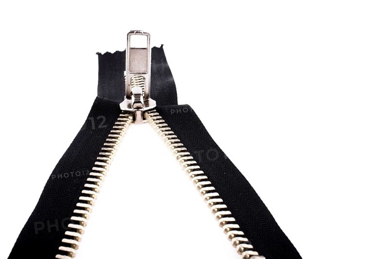 Color zipper on a white background