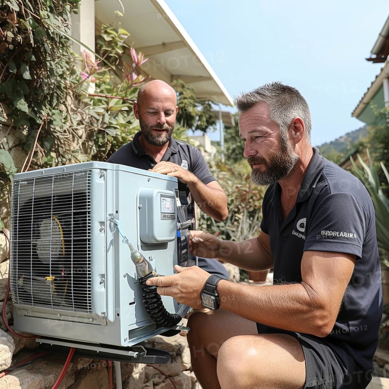 Handyman install a heat pump