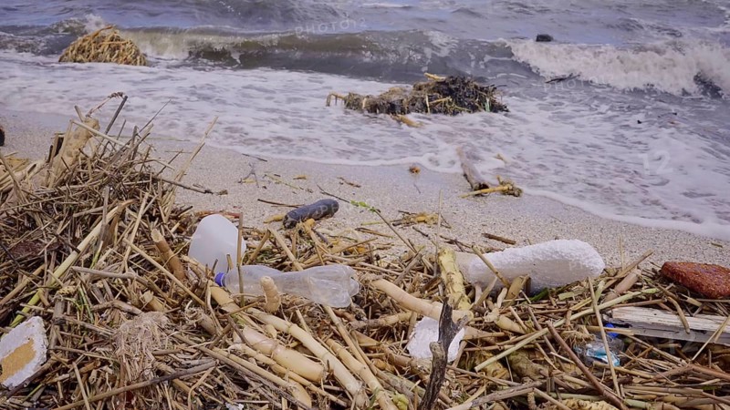 Plastic and other drifting debris has reached Black Sea beaches in Odessa