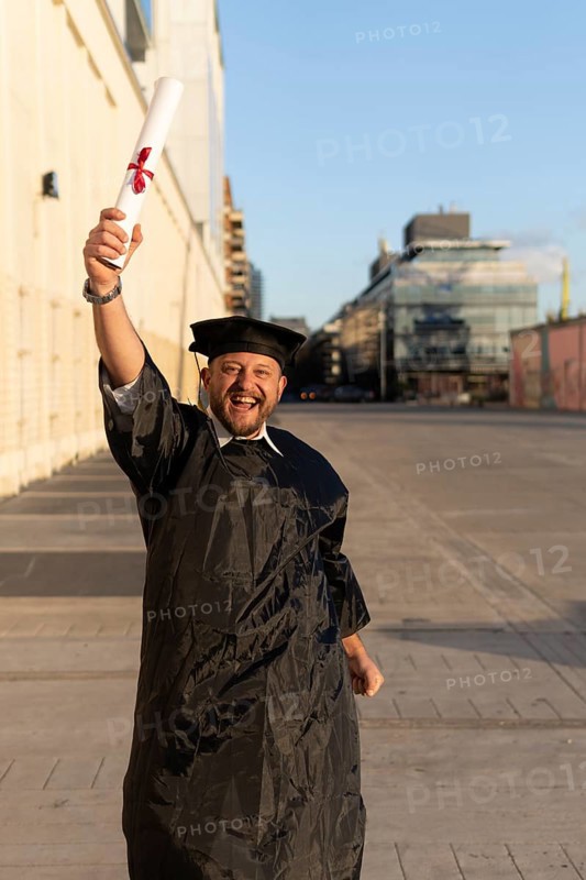 Man recent graduated