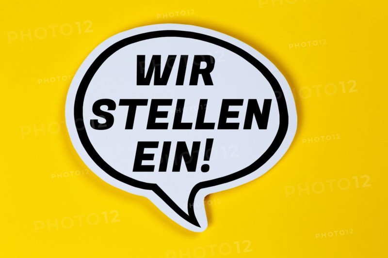 We are hiring Jobs Job Advertisement Job Search in Speech Bubble Communication Business Concept Talk in Stuttgart