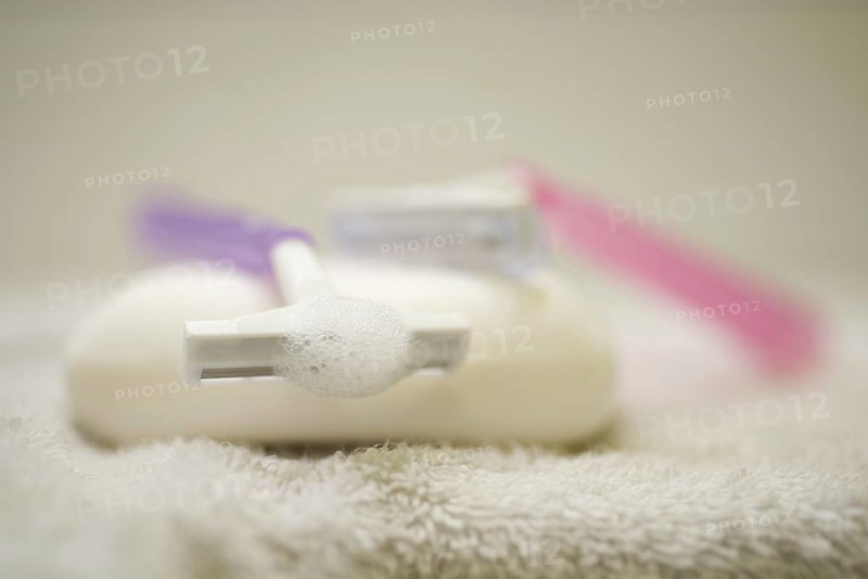 Soap and Razor in Bathroom