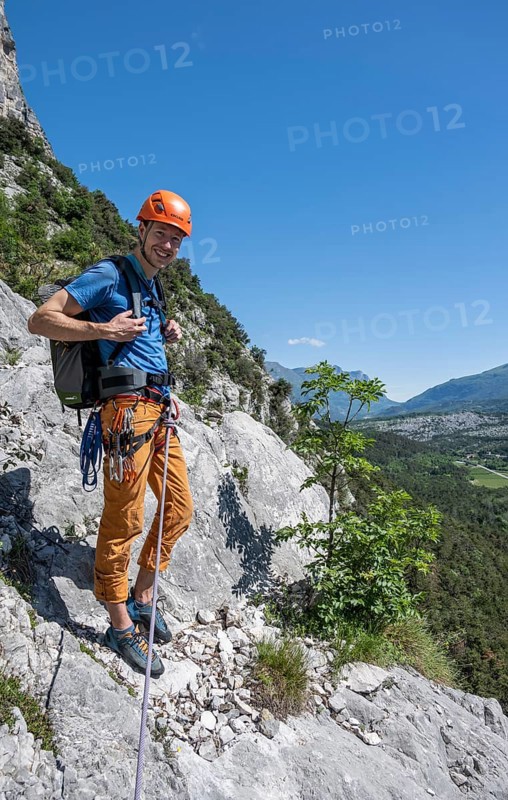 Climber on the rope