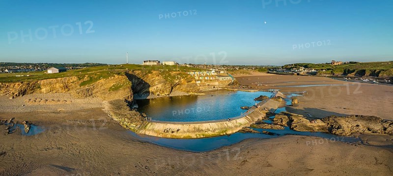 Aerial panorama of the Bude Seapool