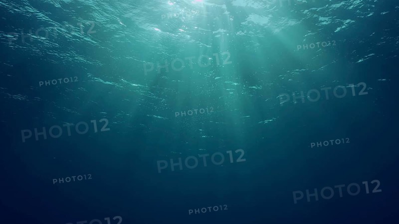 View of sun light from blue abyss