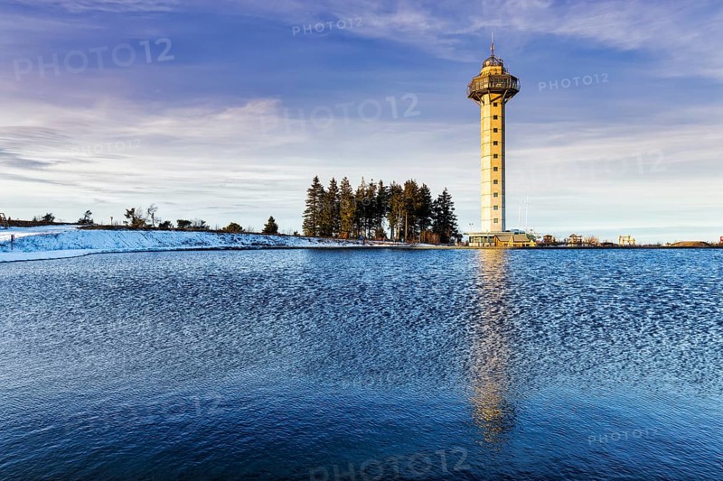 Ettelsberg lake with high heath tower