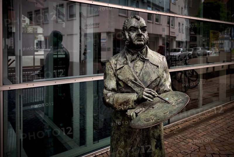 Bronze statue of the painter Johann Baptist Pflug