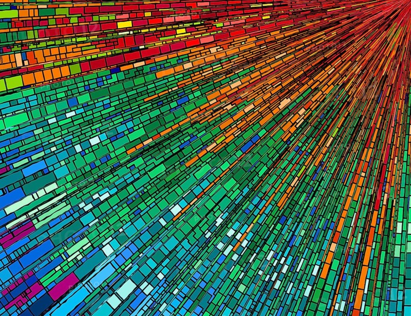 Mosaic rays background in colors