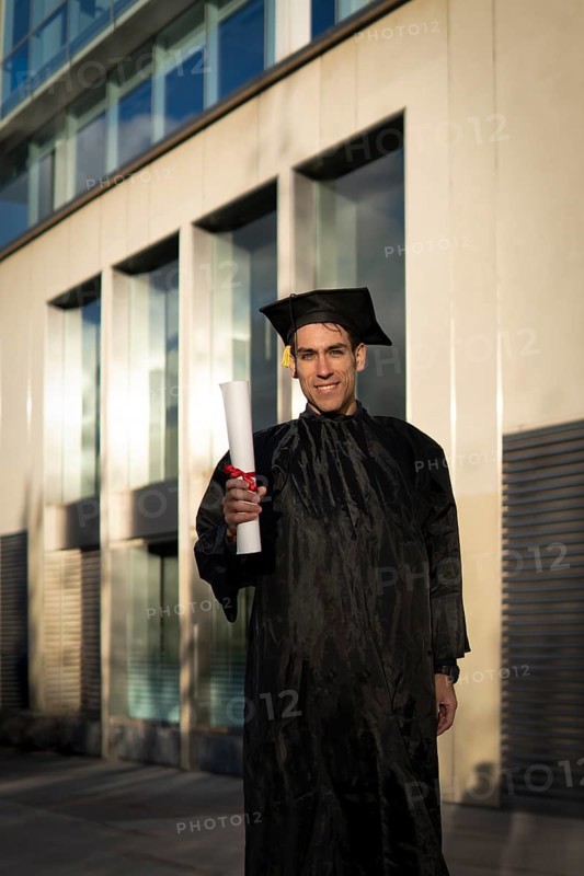 Man recent graduated