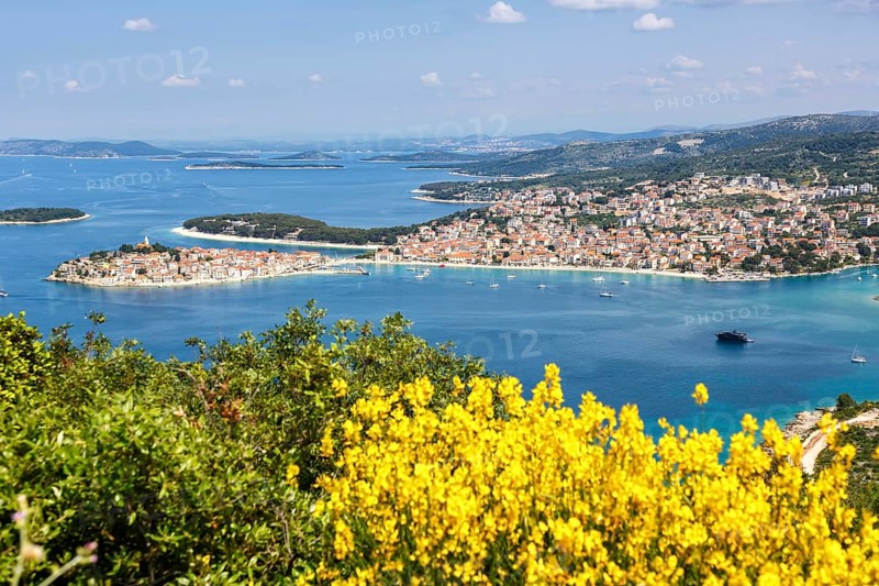 Primosten town on a peninsula in the Mediterranean Sea Holidays in Primosten