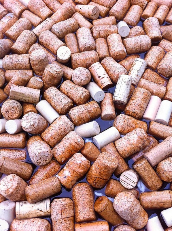 Many Wine Corks Floating on Water in Switzerland