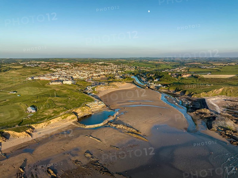 Aerial view of the Bude Seapool