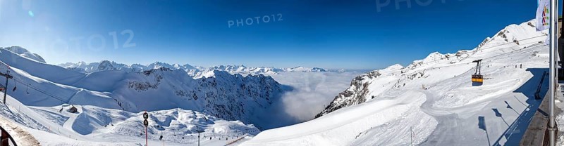 Nebelhornbahn Panorama Winter Alps Oberstdorf Germany