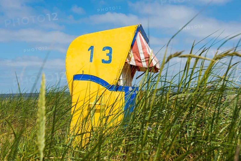 Beach chair in the dunes