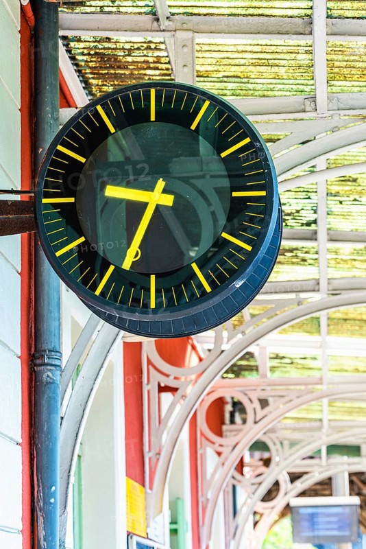 Clock at the Train Station of Villefranche-sur-Mer