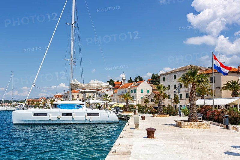 Promenade and Marina on the Mediterranean Sea Holiday in Rogoznica