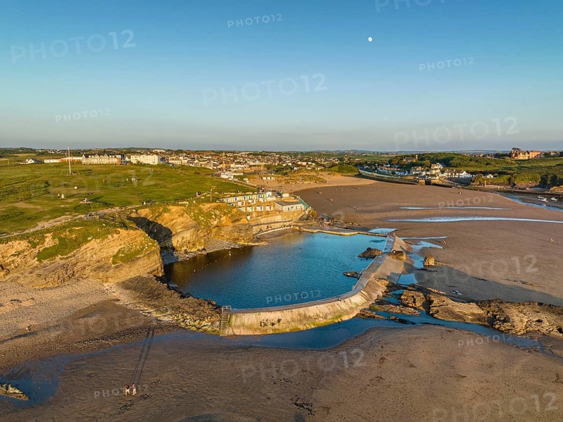 Aerial view of the Bude Seapool