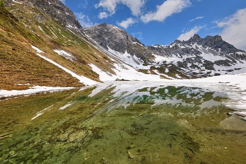 Zaunersee with reflection of the mountains