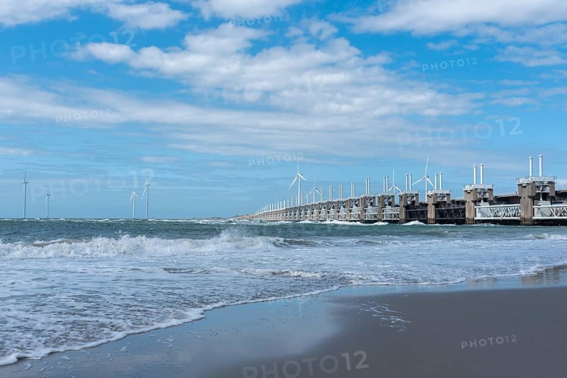 Oosterschelde Barrage from Banjaard Beach