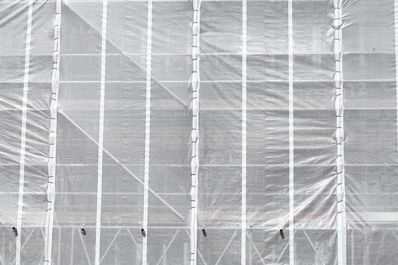 White tarpaulin
