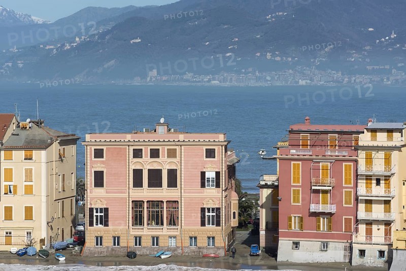 Old village Sestri Levante with the Sea and Mountain in Cinque Terre in Liguria