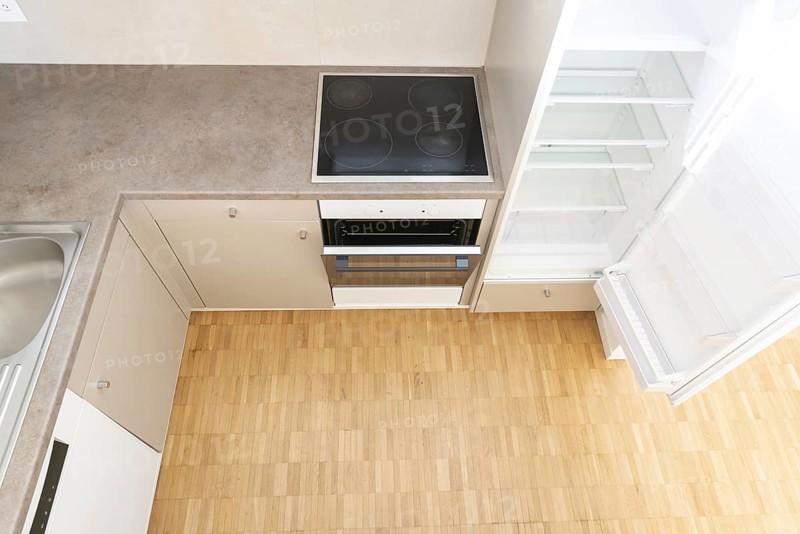 Domestic Kitchen at Home From Above in Switzerland