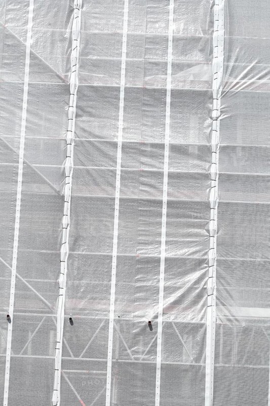 White tarpaulin