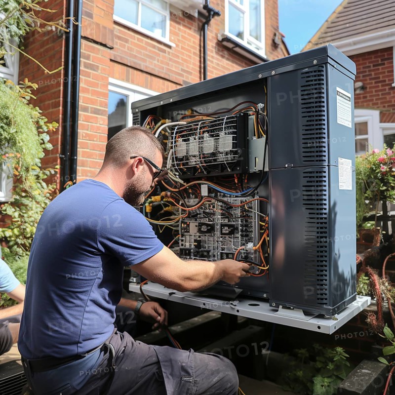 Handyman install a heat pump