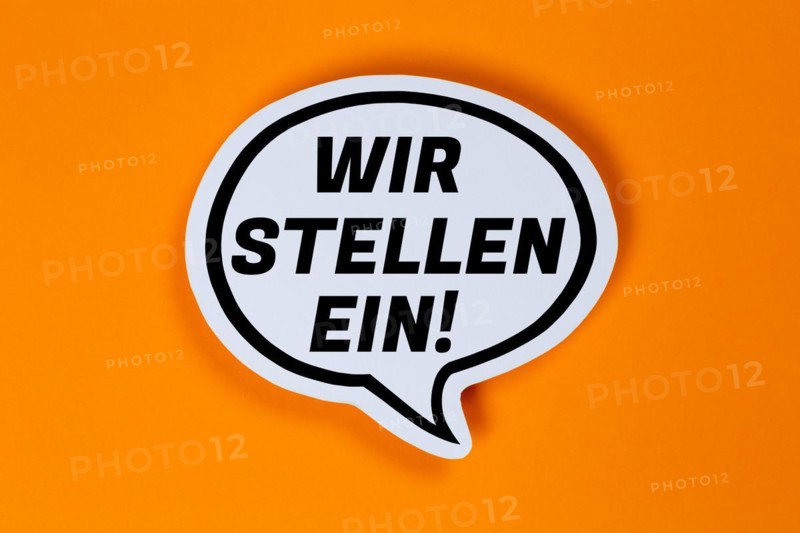 We are hiring Jobs Job Advertisement Job Search in Speech Bubble Communication Business Concept Talk in Stuttgart