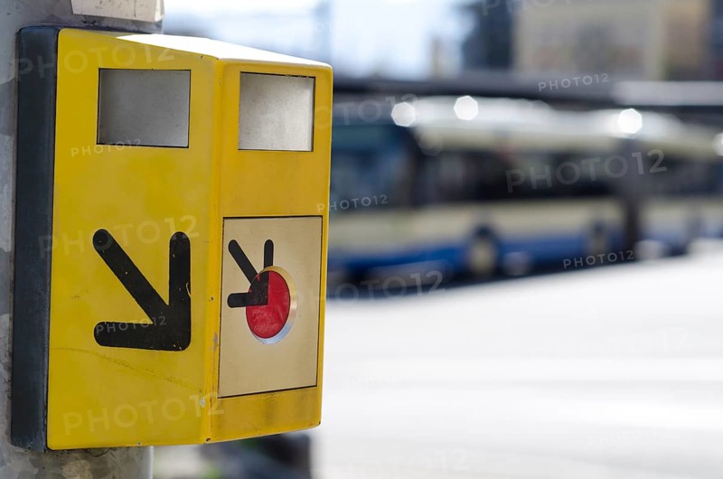 Push Button for Crossing the Street with a Bus