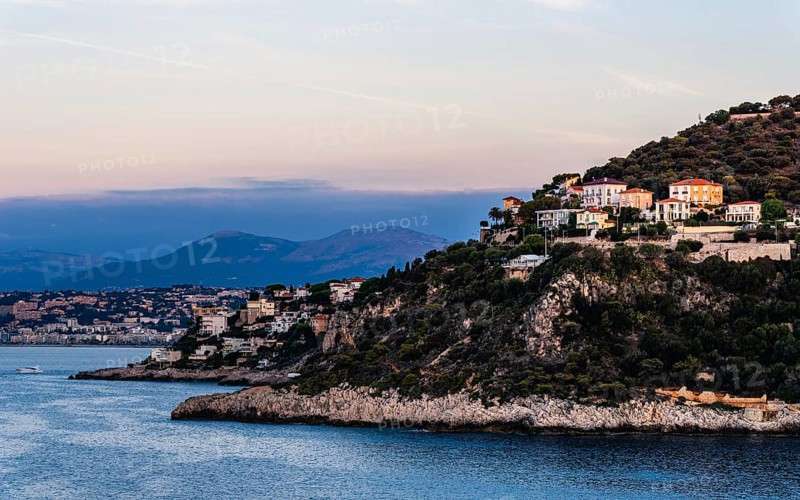 Sunrise over Harbor and Bay of Villefranche-sur-Mer