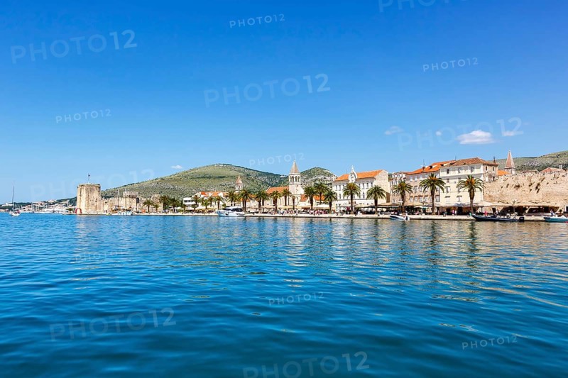 View of the old town of Trogir on the Mediterranean Sea Holiday in Trogir