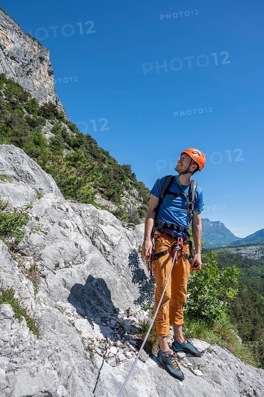 Climber on the rope
