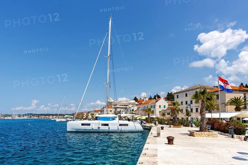 Promenade and Marina on the Mediterranean Sea Holiday in Rogoznica