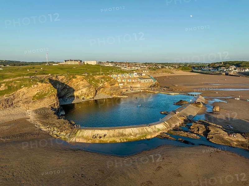 Aerial view of the Bude Seapool