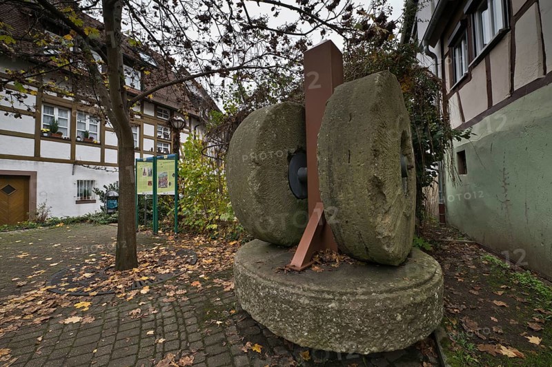 Historic millstones in Annweiler