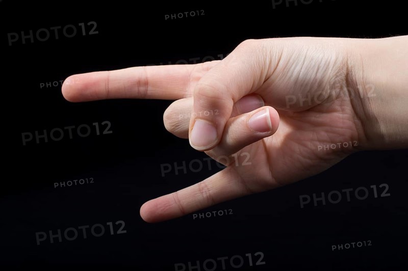 Rock sign Gesture hands with index and little finger up in form of horns