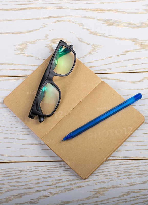 Brown color blank notebook