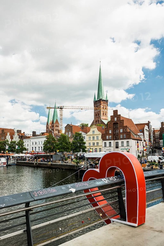 Old Town with St. Peter's Church and St. Mary's Church on the Obertrave
