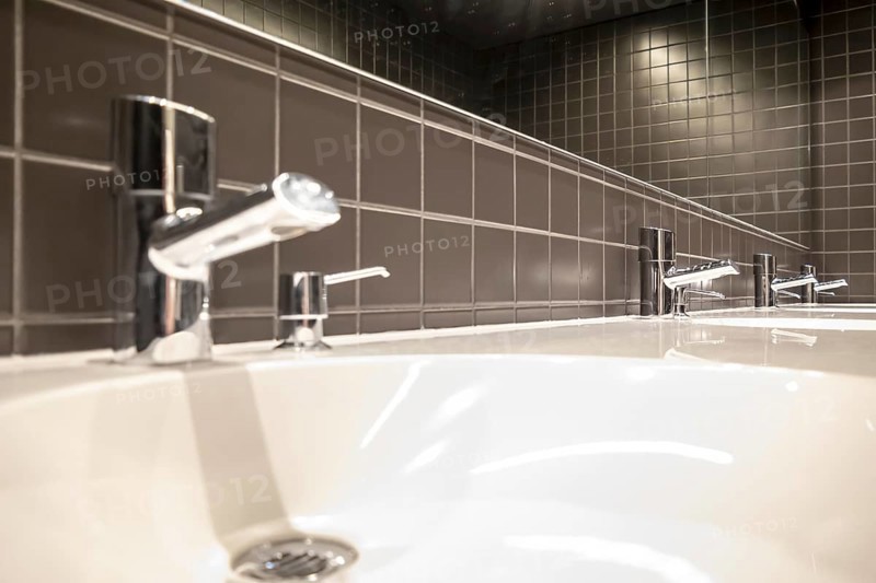 Modern Bathroom with Sink and Mirror