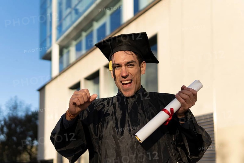 Man recent graduated