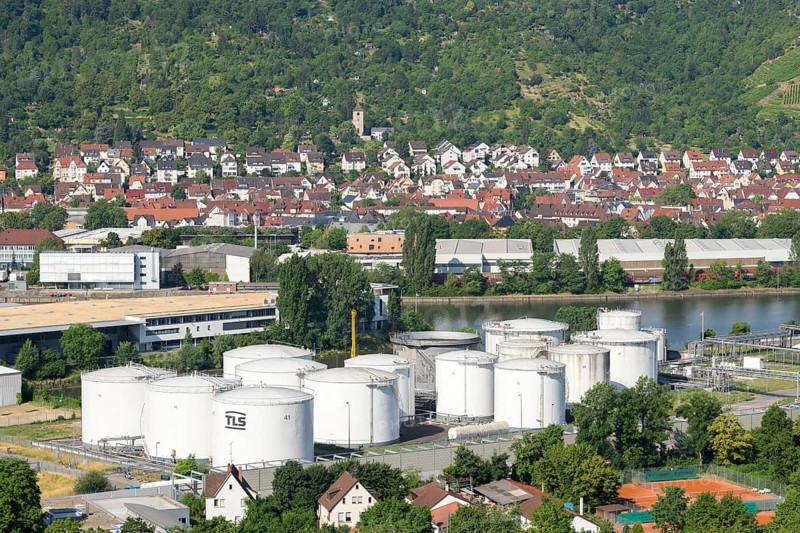 View of the oil port of Stuttgart at Nordkai