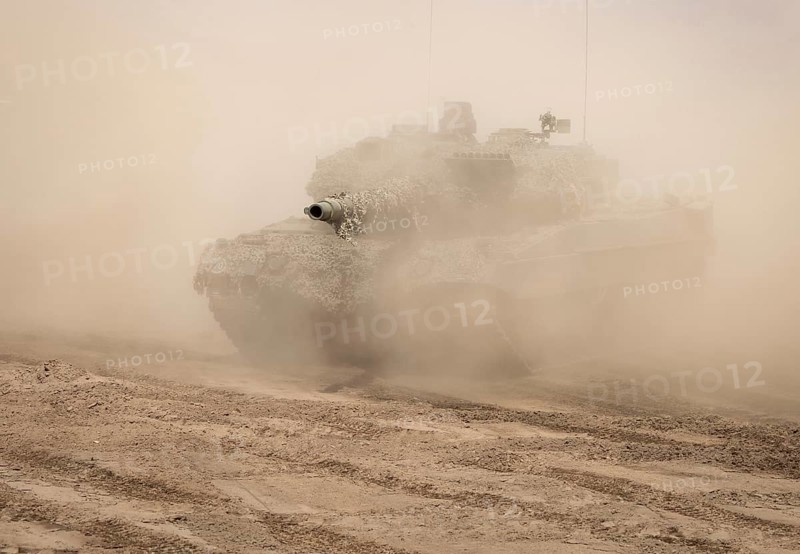 A Leopard tank 2A6 during exercise GRIFFIN STORM in Pabrade. Pabrade