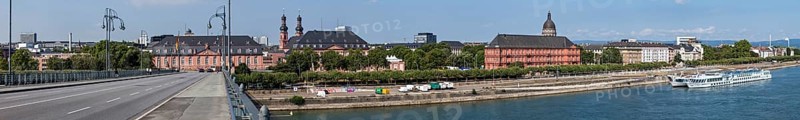 State Parliament Electoral Palace with Rhine Panorama Mainz Germany