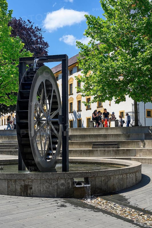 Waterwheel fountain at the Rasidenz