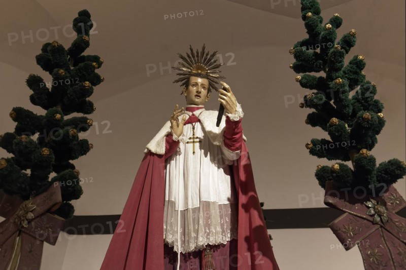 Life-size statue of Saint Charles Borromeo
