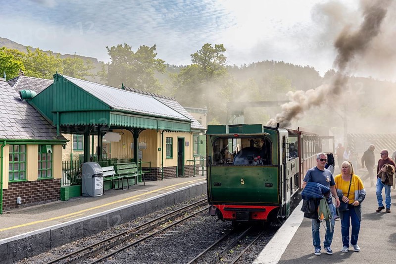 Steam Railway Pulls Into Station