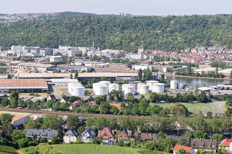 View of the oil port of Stuttgart at Nordkai