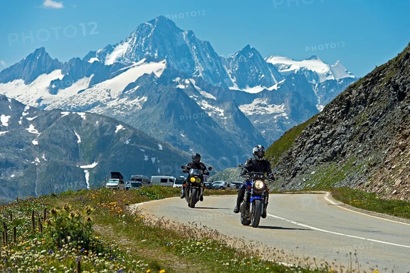 Alpine ride with the motorbike
